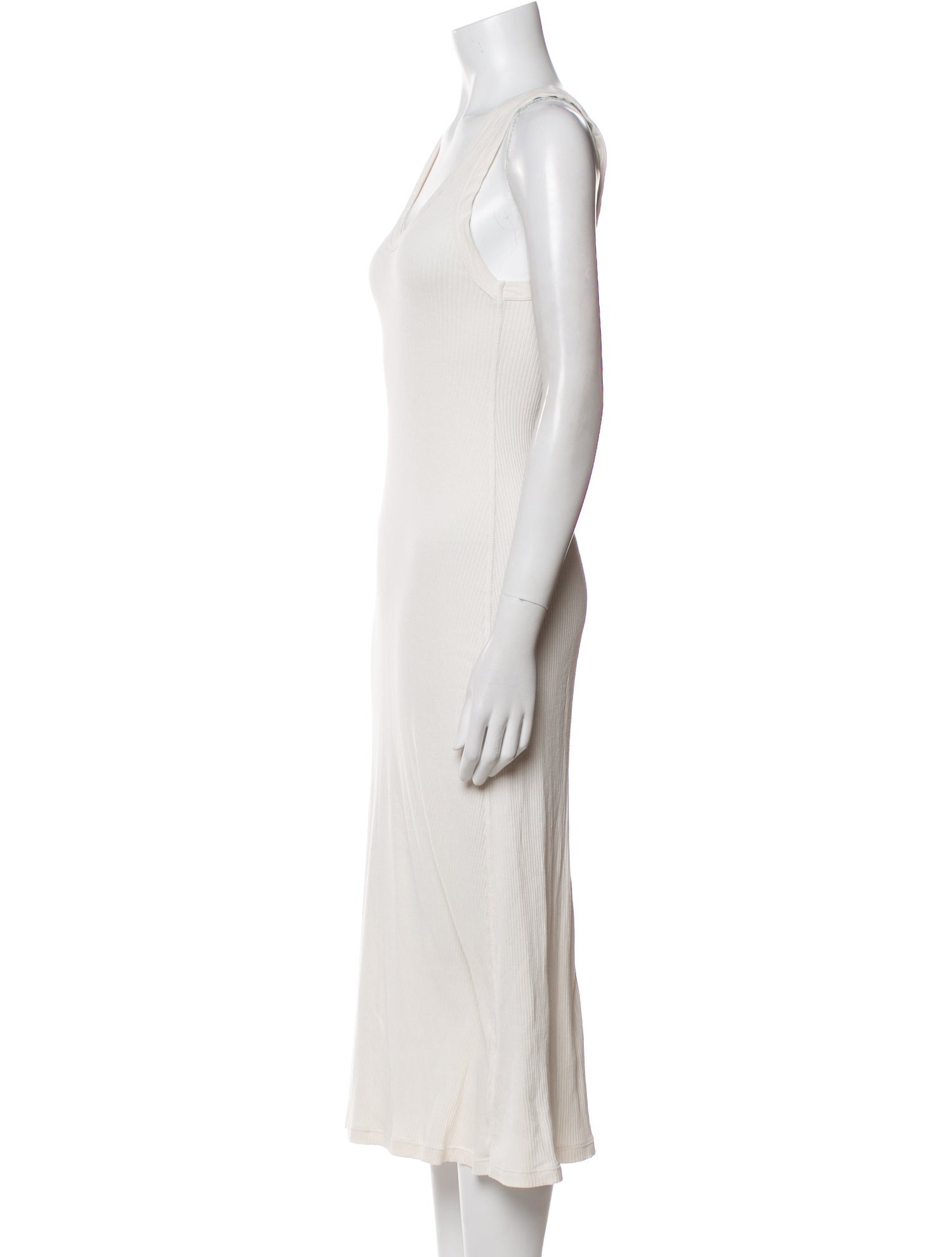 James Perse Scoop Neck Midi Length Dress