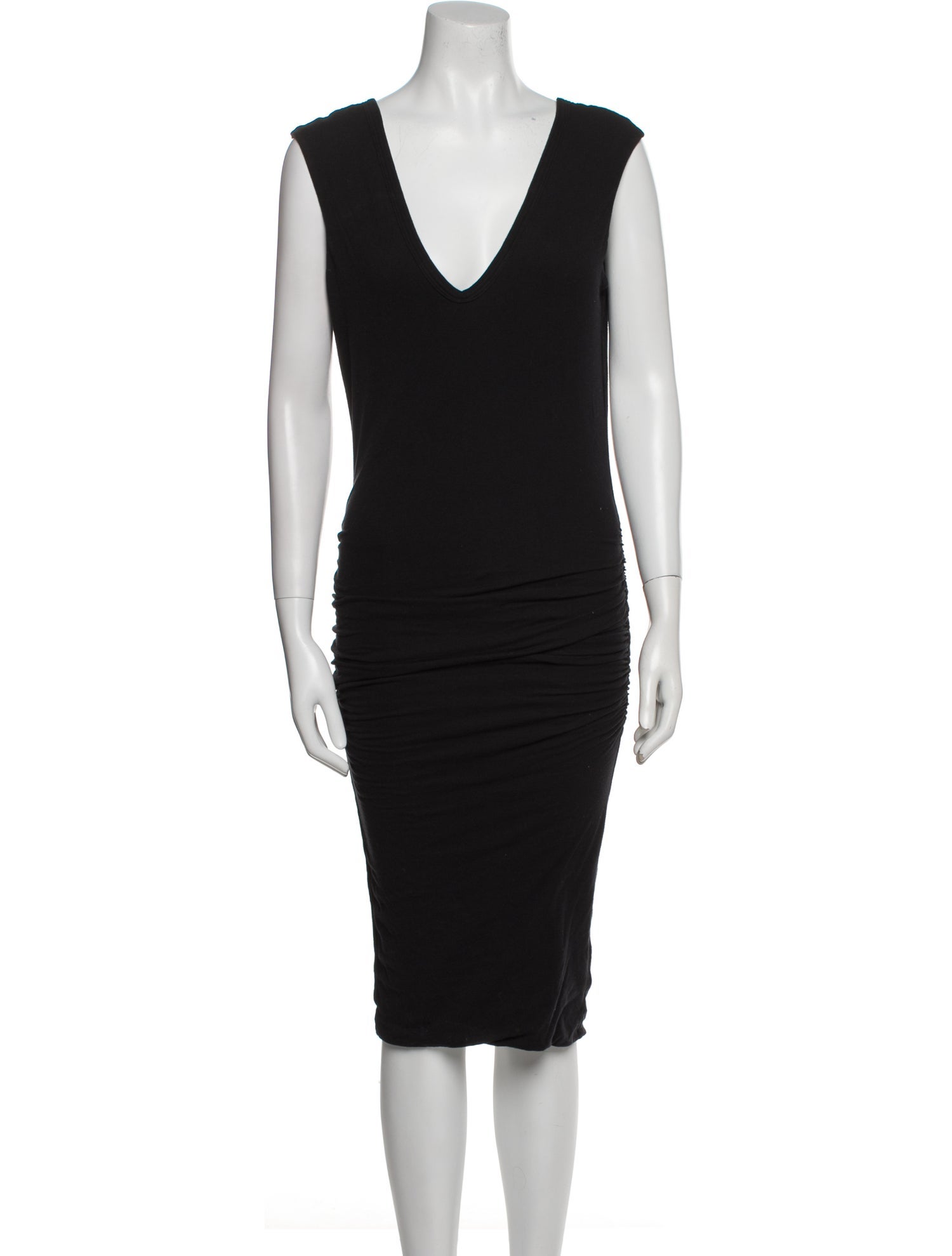 James Perse V-Neck Knee-Length Dress