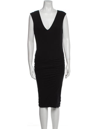 James Perse V-Neck Knee-Length Dress