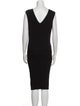 James Perse V-Neck Knee-Length Dress