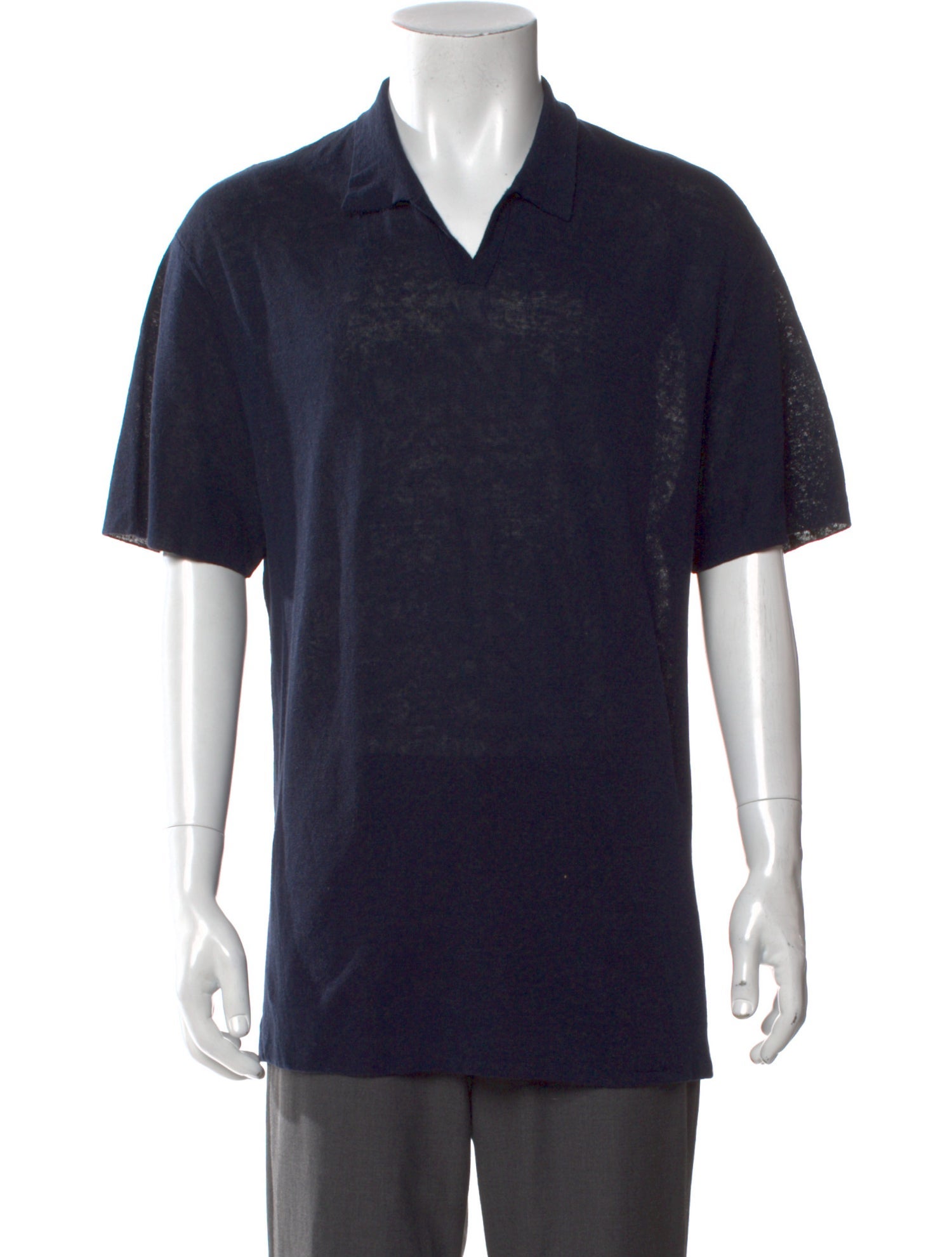 James Perse Linen Collar Polo Shirt