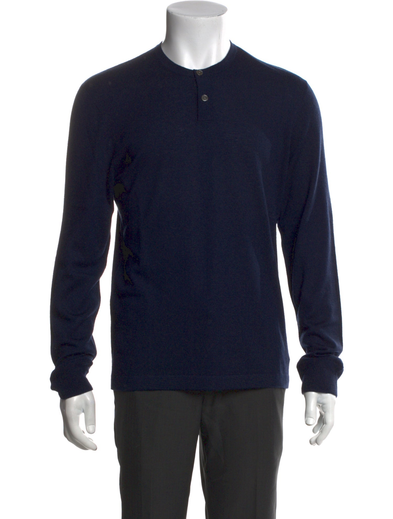 James Perse Cashmere Crew Neck Polo Sweater