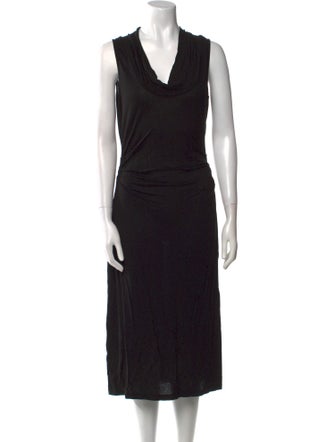 James Perse Cowl Neck Midi Length Dress