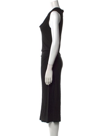 James Perse Cowl Neck Midi Length Dress