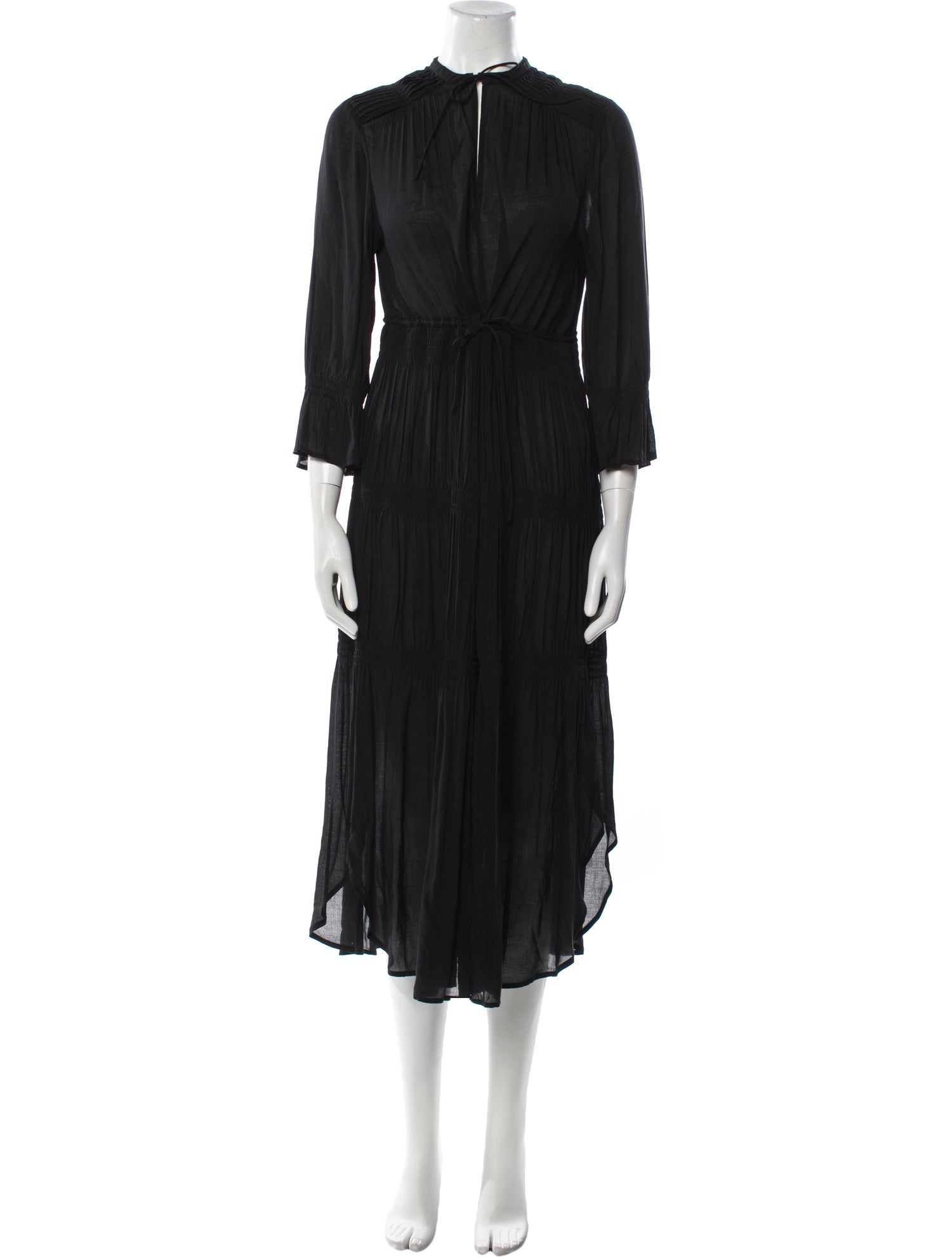 James Perse Mock Neck Midi Length Dress