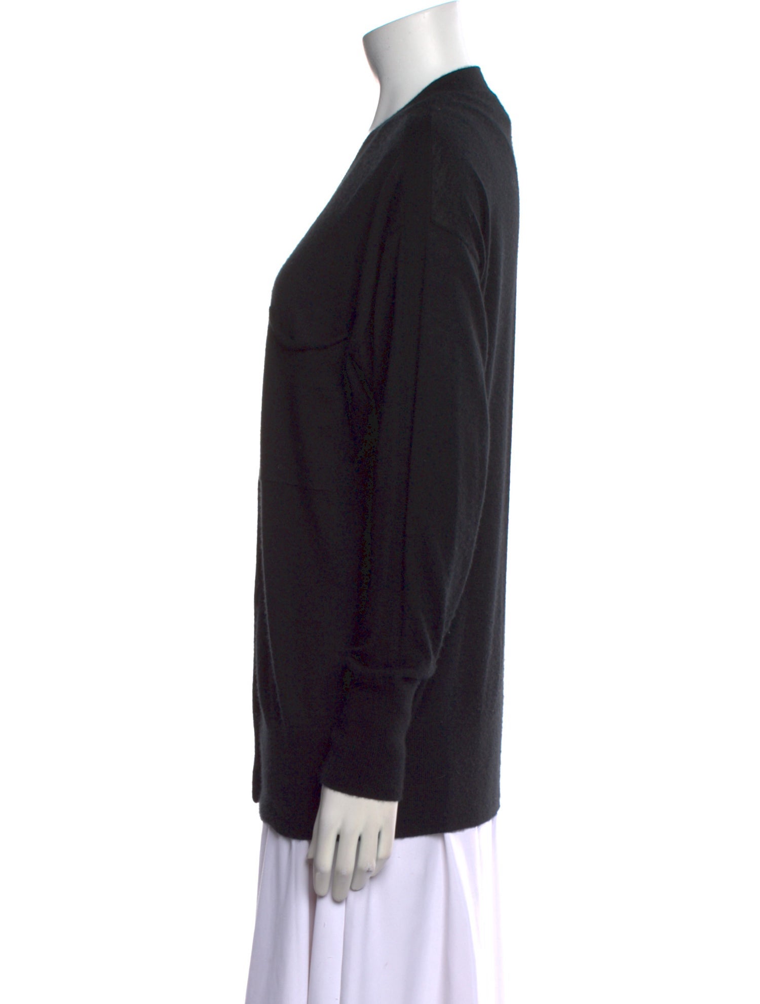 James Perse Cashmere Plunge Neckline Sweater