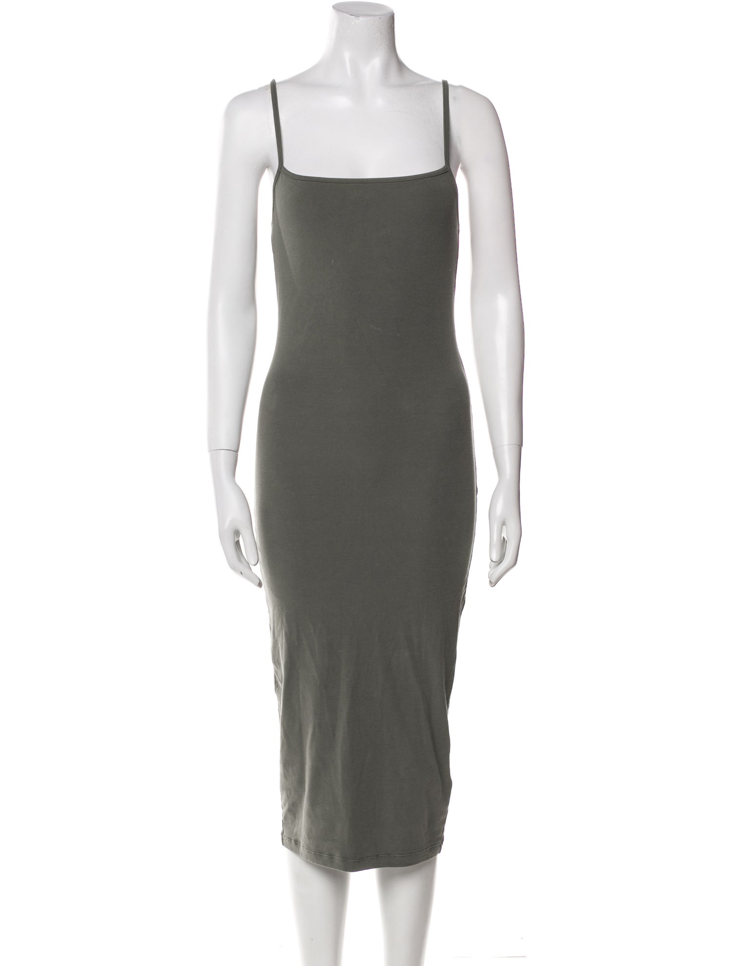James Perse Square Neckline Midi Length Dress