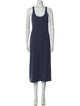 James Perse Scoop Neck Midi Length Dress