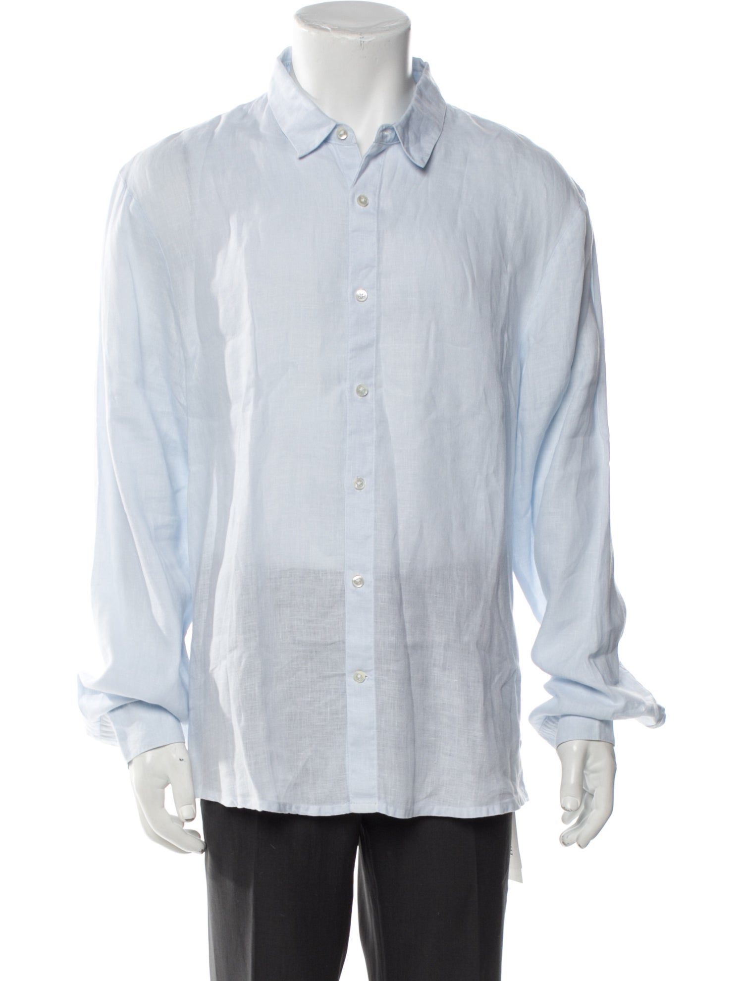 James Perse Linen Long Sleeve Dress Shirt