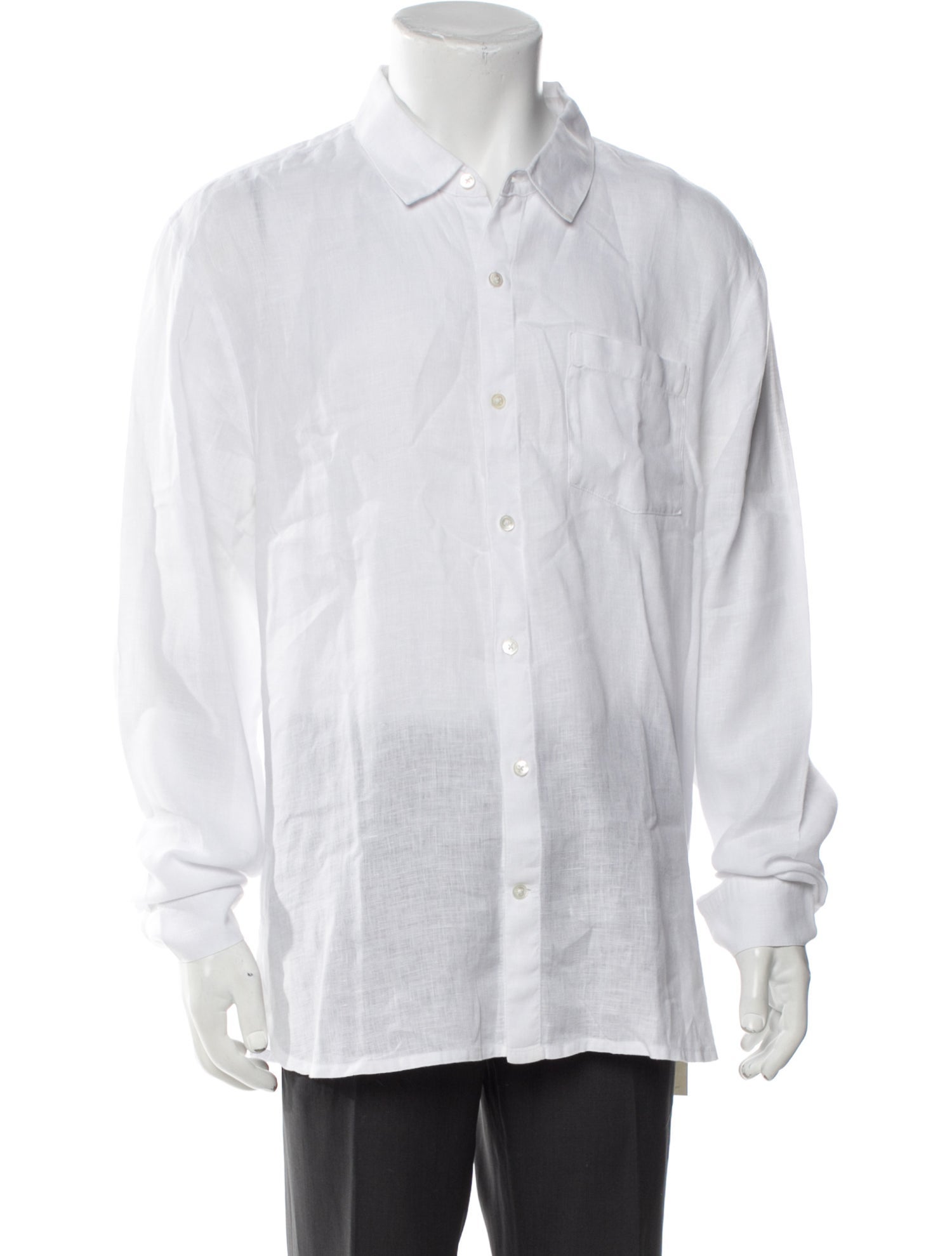 James Perse Linen Printed Dress Shirt