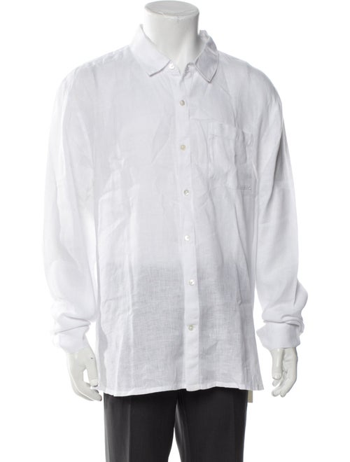 James Perse Linen Printed Dress Shirt