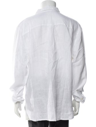James Perse Linen Printed Dress Shirt