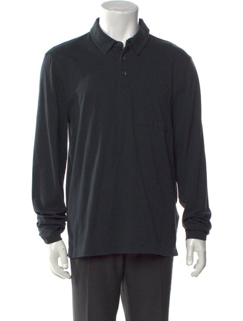 James Perse Collar Long Sleeve Polo Shirt