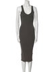 James Perse Scoop Neck Midi Length Dress