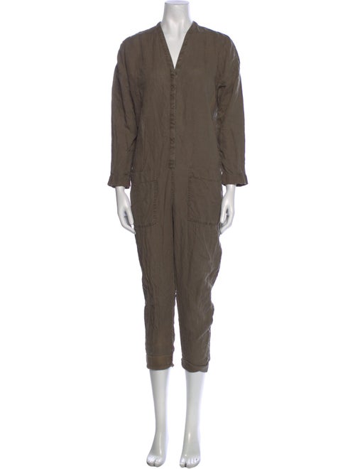 James Perse Linen V-Neck Jumpsuit