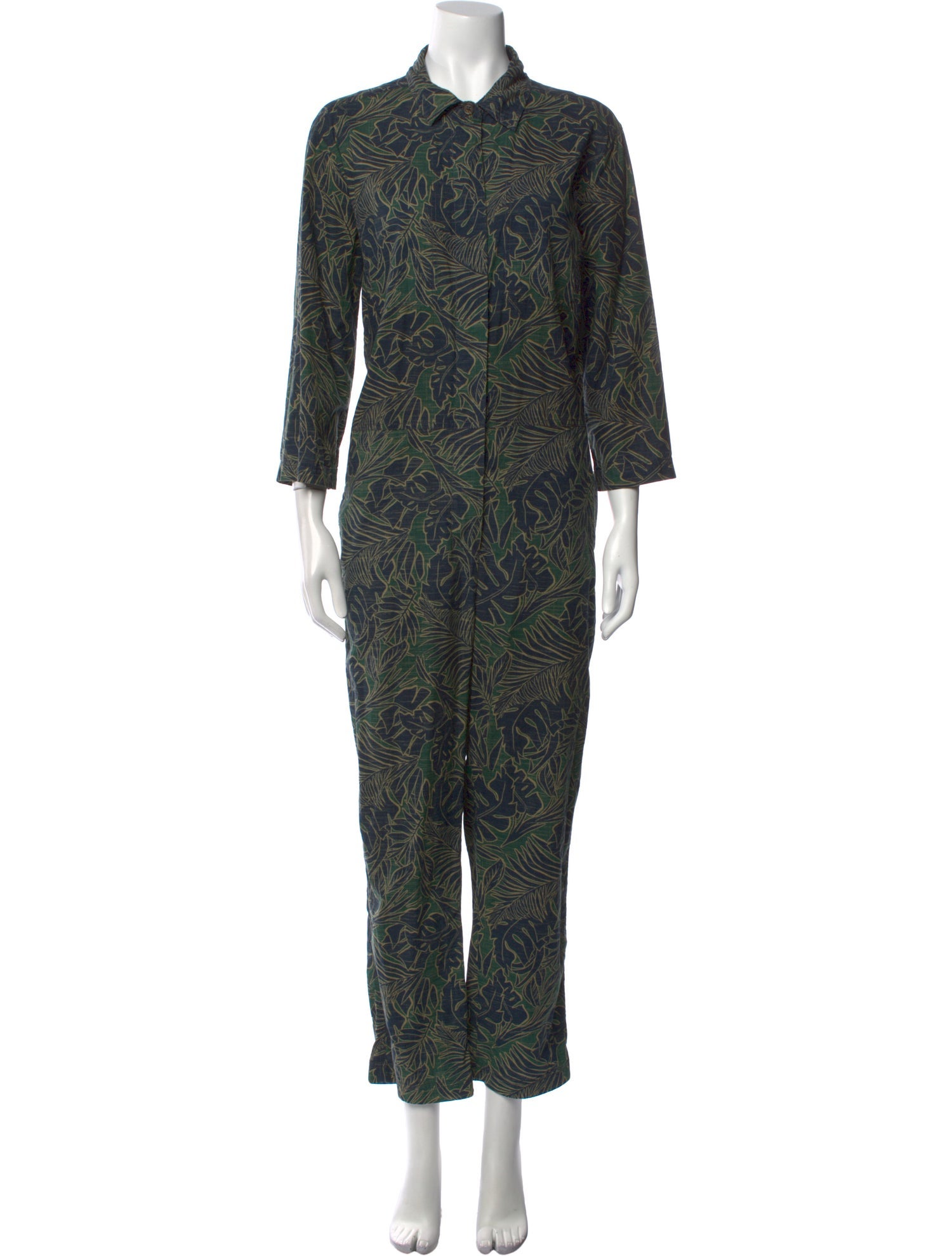 James Perse Floral Print Crew Neck Jumpsuit