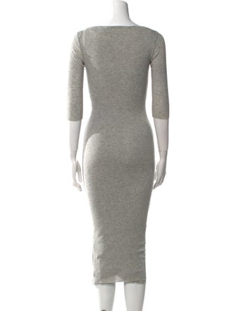 James Perse Bateau Neckline Midi Length Dress