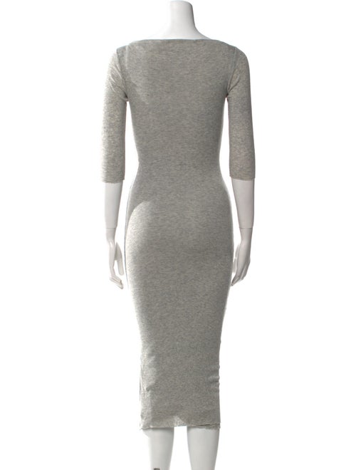 James Perse Bateau Neckline Midi Length Dress