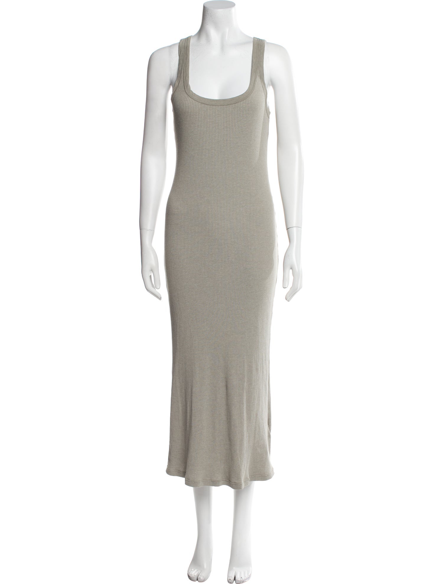 James Perse Scoop Neck Midi Length Dress