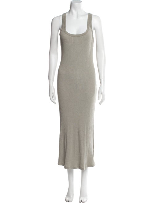 James Perse Scoop Neck Midi Length Dress
