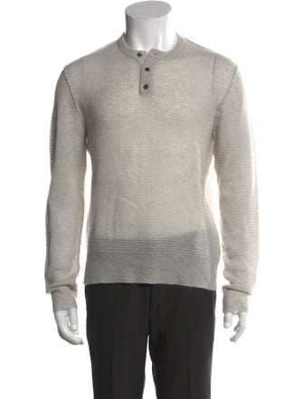 James Perse Cashmere Mock Neck Polo Sweater