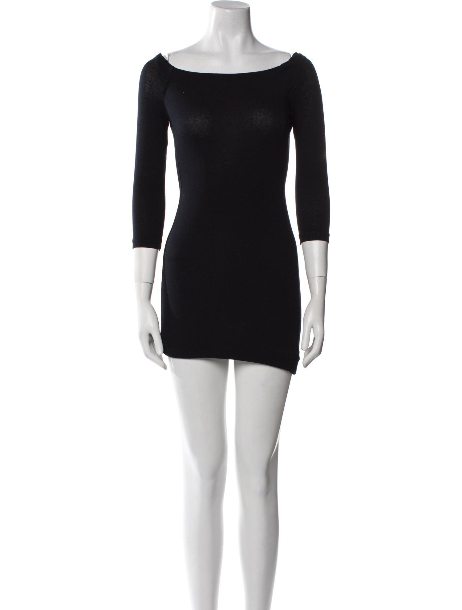 James Perse Bateau Neckline Mini Dress