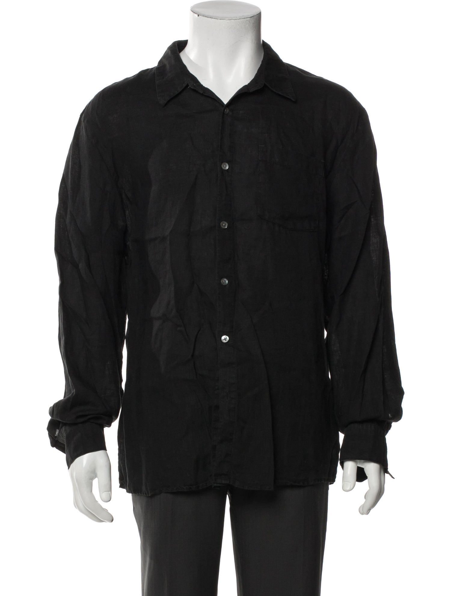 James Perse Linen Long Sleeve Dress Shirt