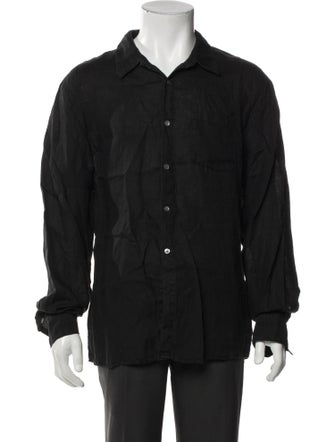 James Perse Linen Long Sleeve Dress Shirt