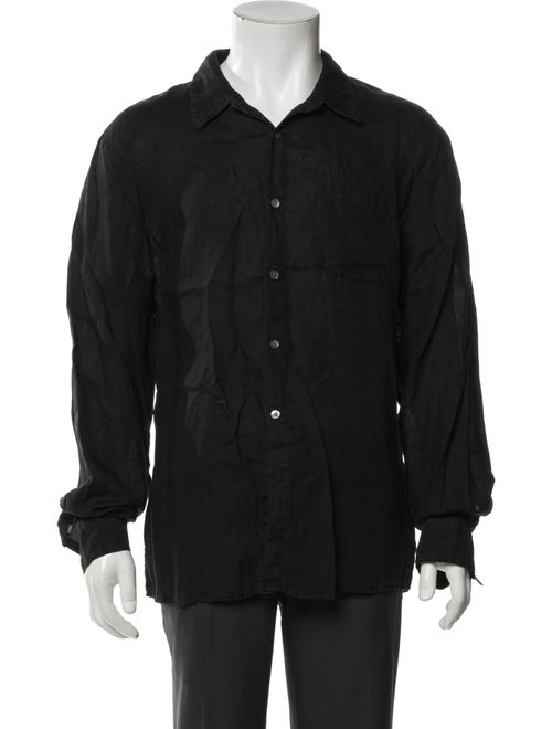James Perse Linen Long Sleeve Dress Shirt
