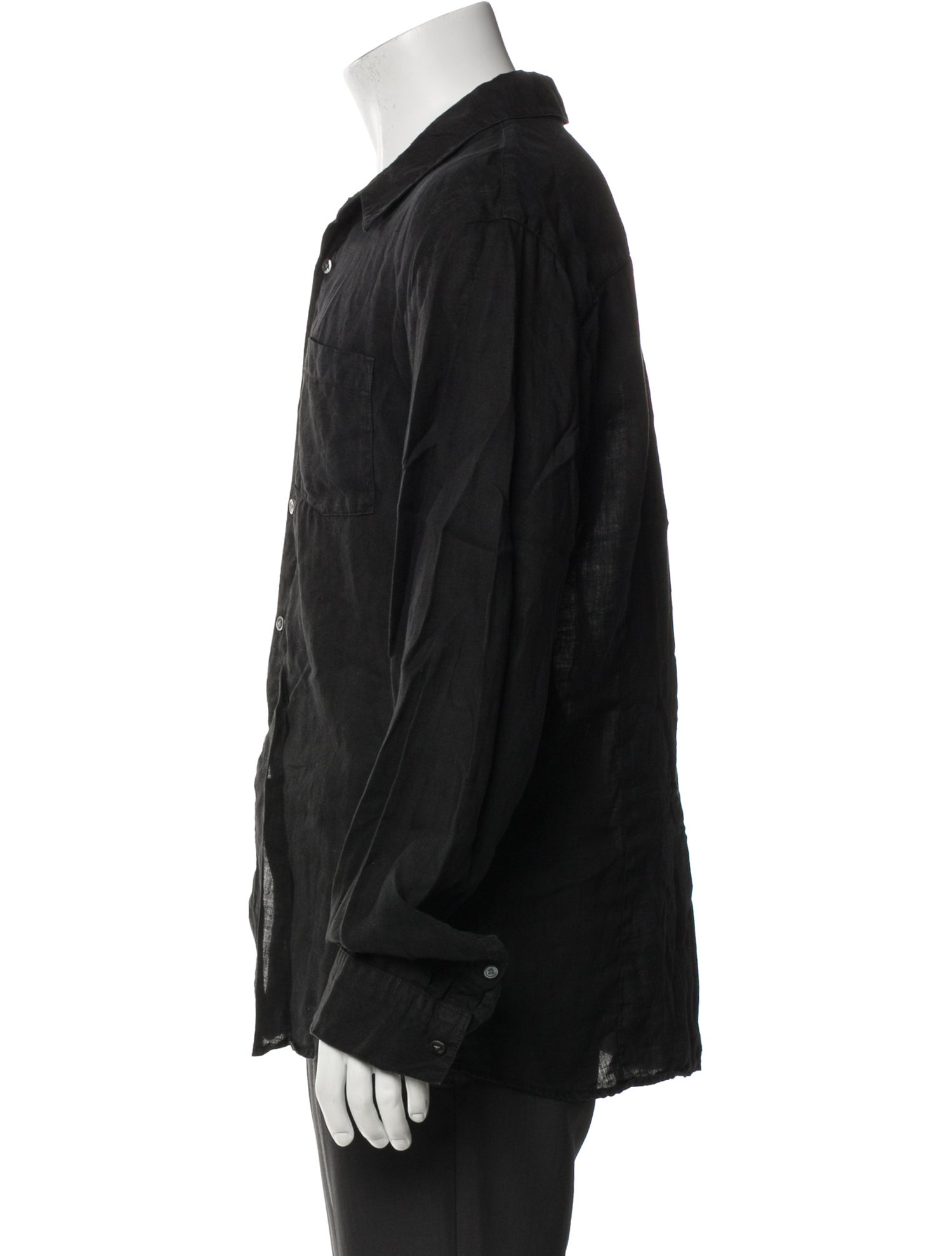 James Perse Linen Long Sleeve Dress Shirt