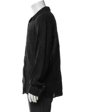 James Perse Linen Long Sleeve Dress Shirt