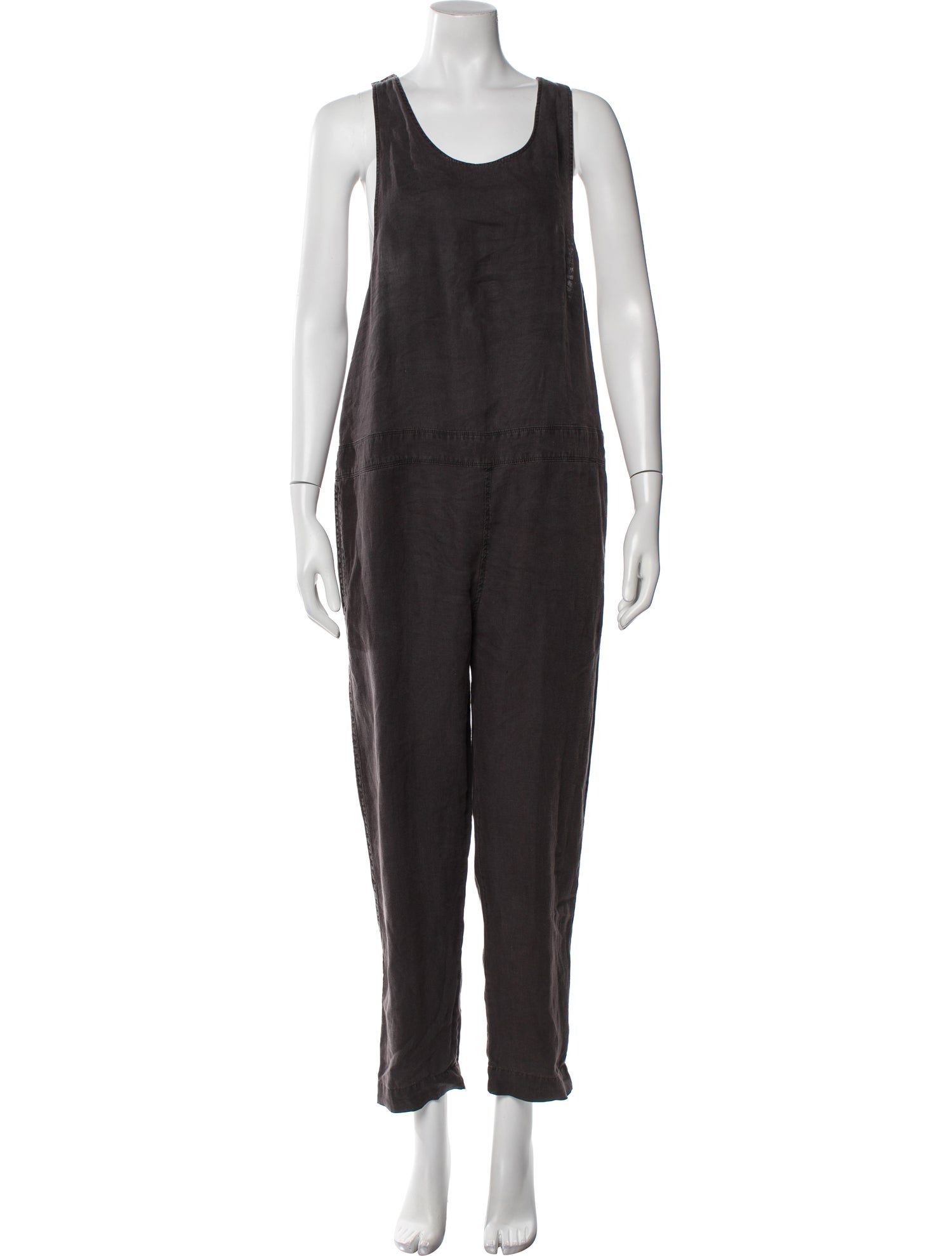 James Perse Linen Scoop Neck Jumpsuit
