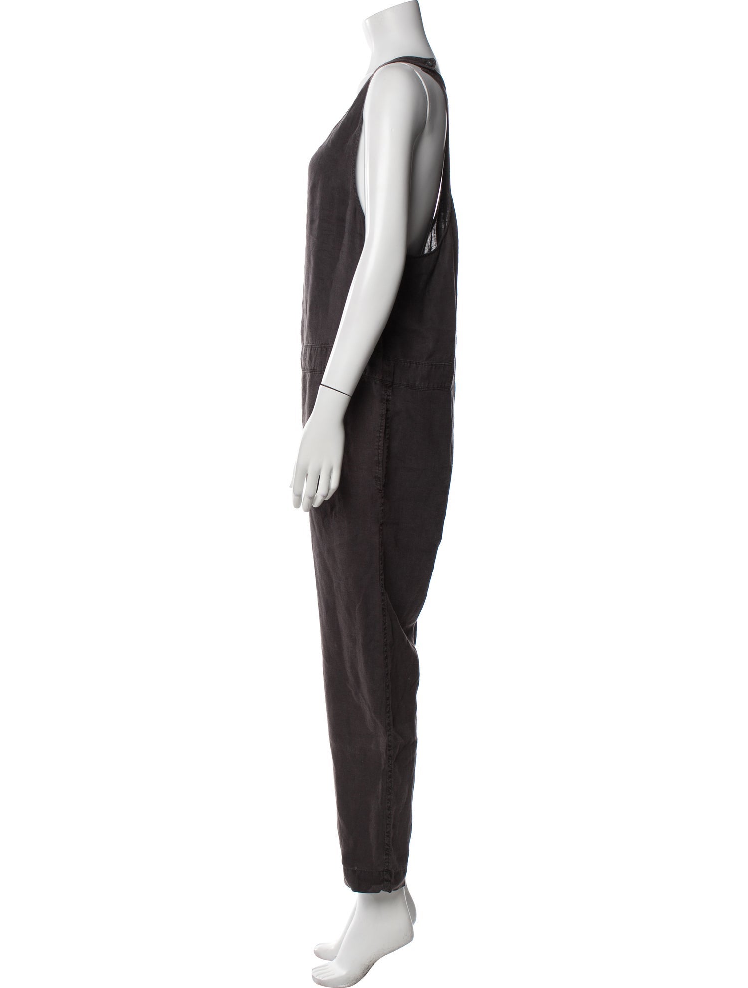 James Perse Linen Scoop Neck Jumpsuit