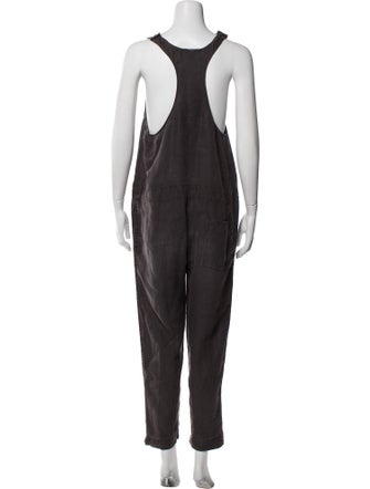 James Perse Linen Scoop Neck Jumpsuit