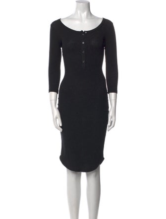 James Perse Scoop Neck Knee-Length Dress