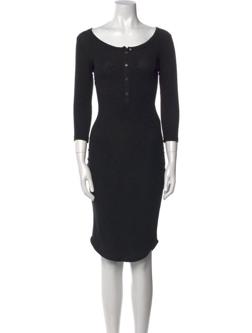 James Perse Scoop Neck Knee-Length Dress