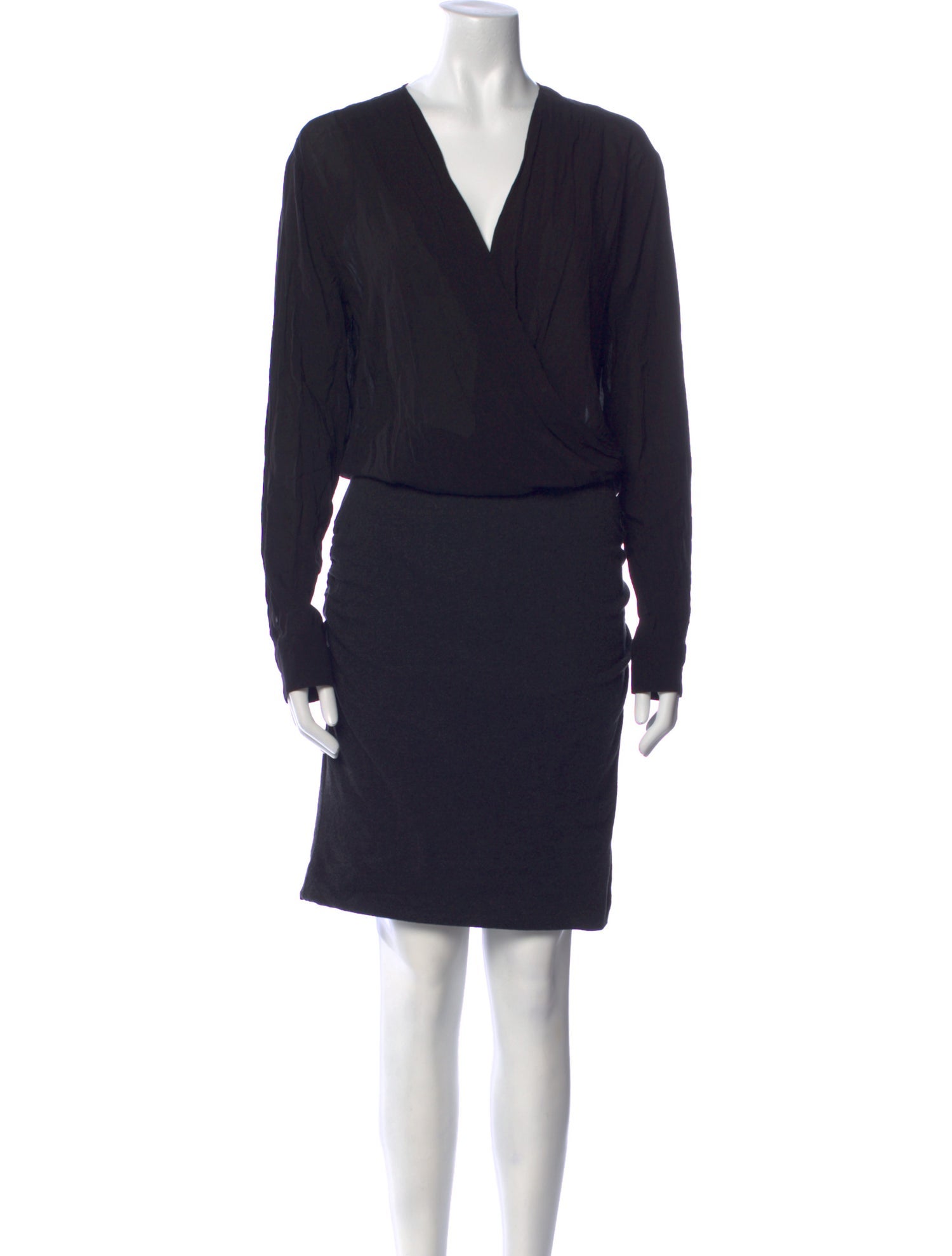 James Perse V-Neck Knee-Length Dress