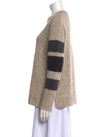 James Perse Colorblock Pattern Mock Neck Sweater