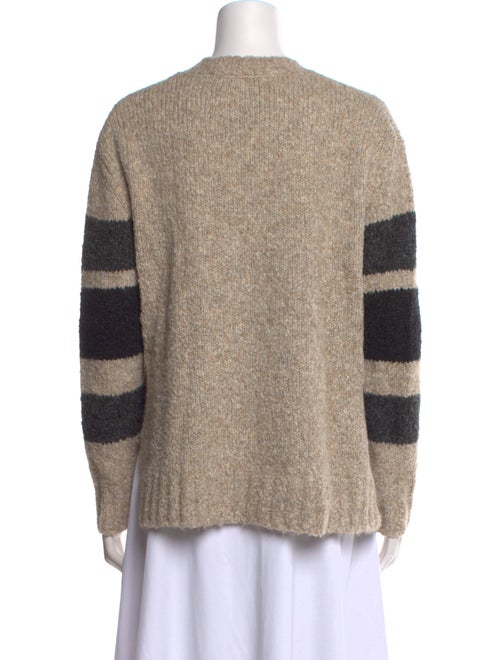James Perse Colorblock Pattern Mock Neck Sweater