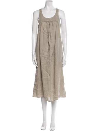 James Perse Linen Midi Length Dress