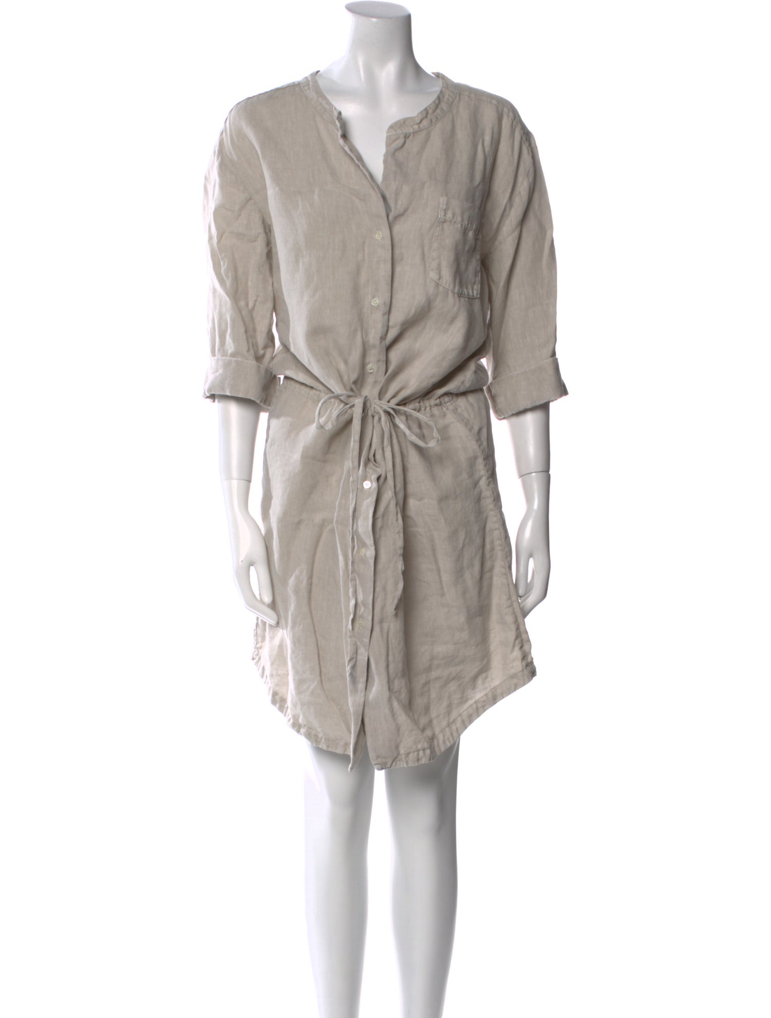 James Perse V-Neck Knee-Length Dress