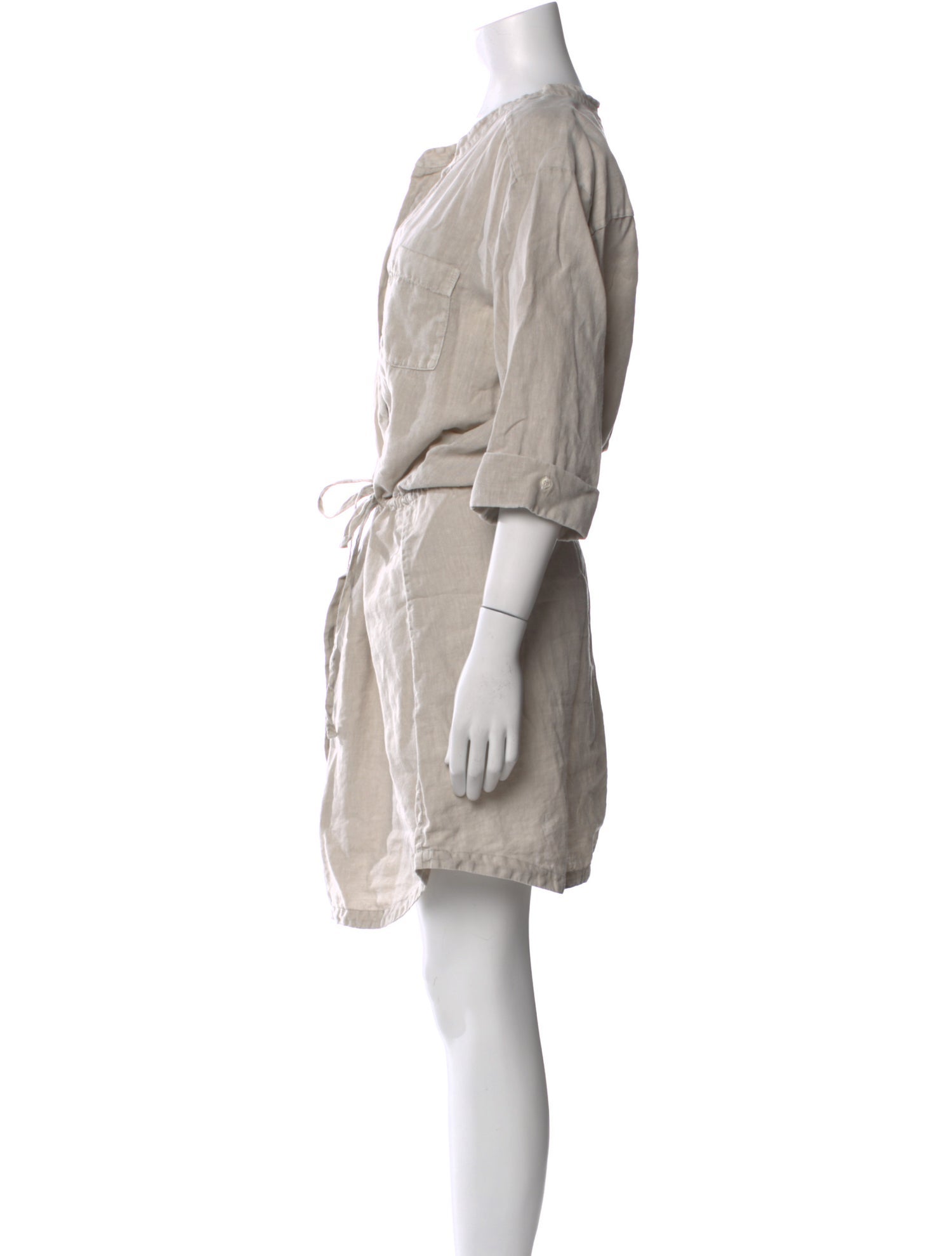 James Perse V-Neck Knee-Length Dress