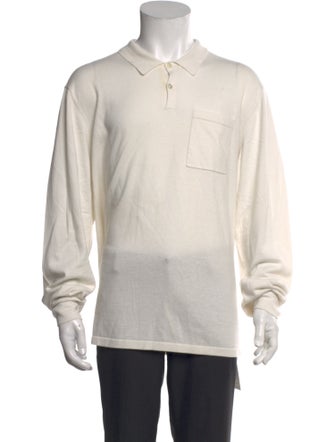James Perse Collar Long Sleeve Polo Shirt