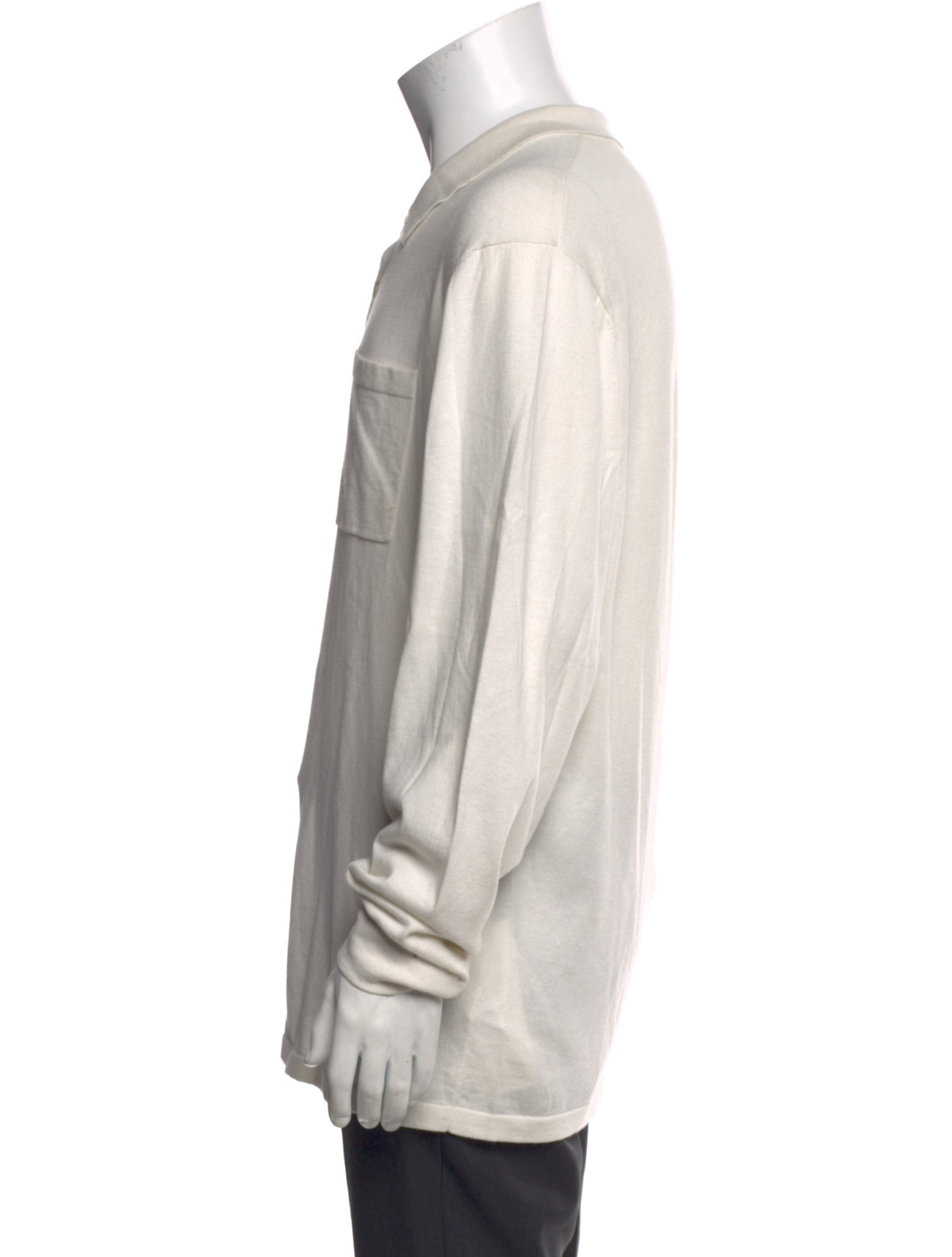 James Perse Collar Long Sleeve Polo Shirt