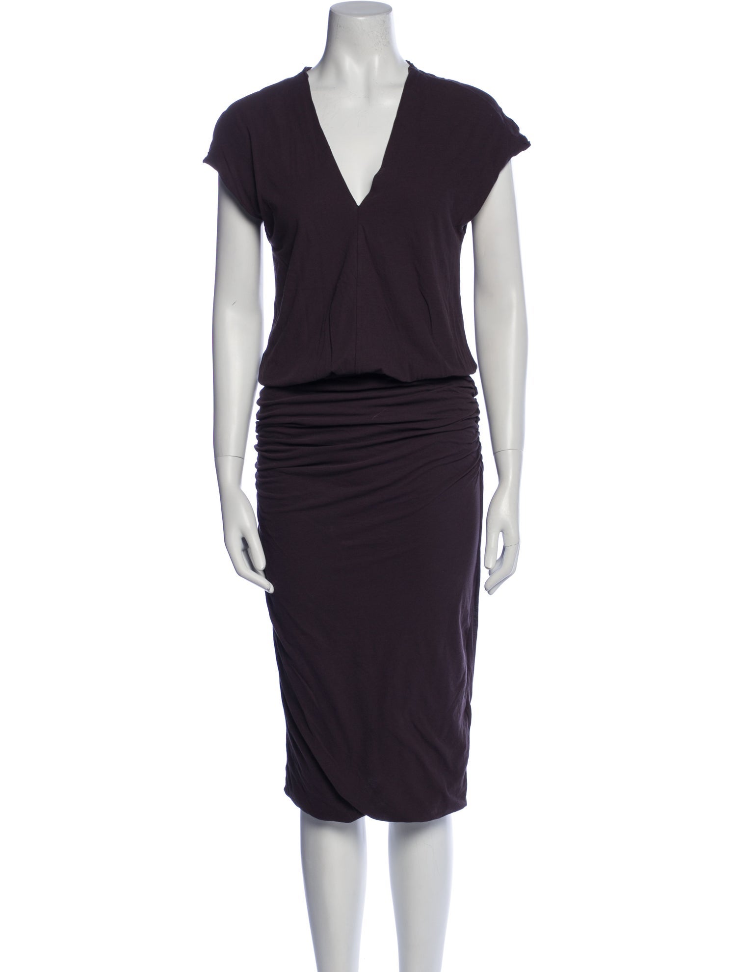 James Perse V-Neck Midi Length Dress
