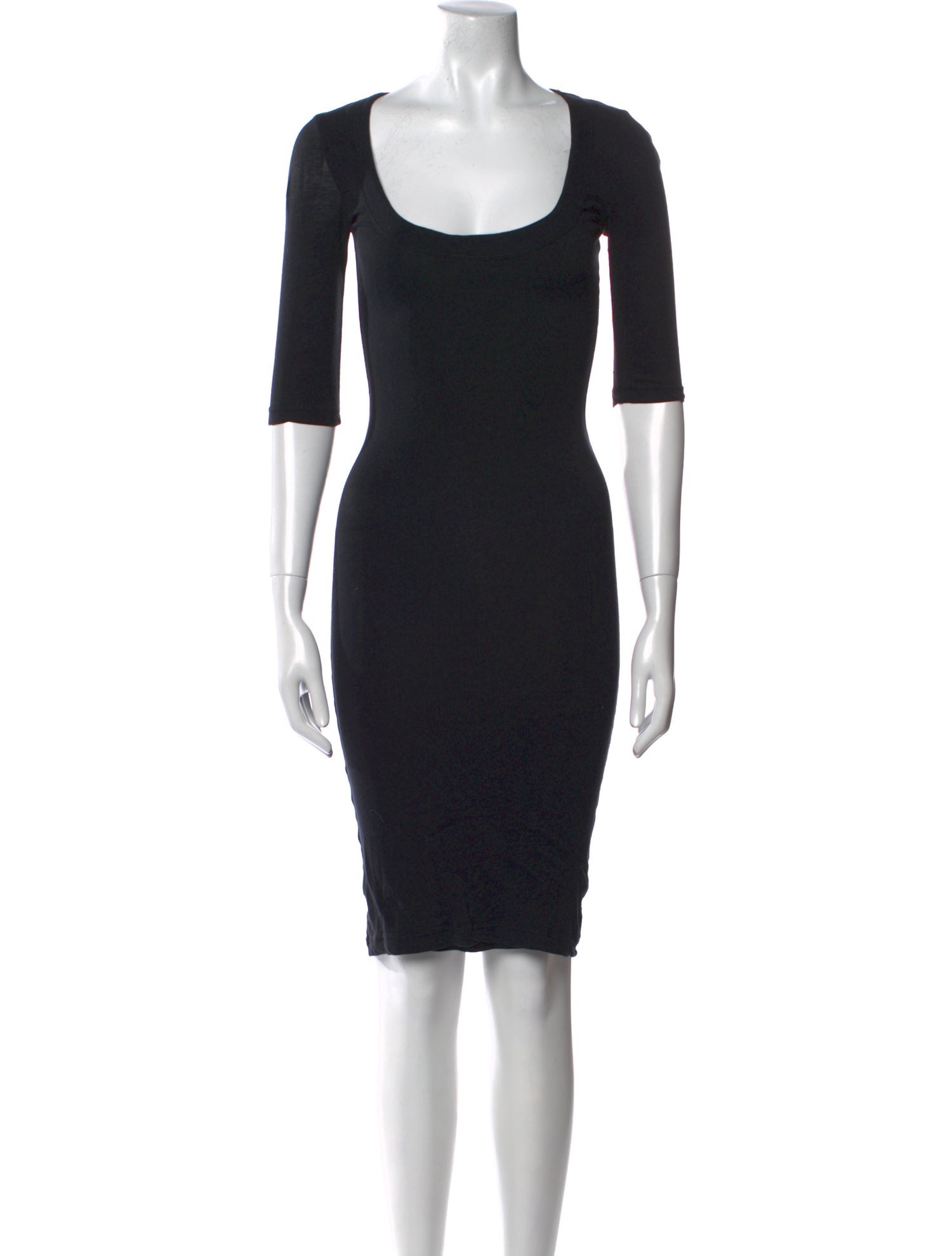 James Perse Scoop Neck Knee-Length Dress