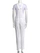 James Perse Linen Square Neckline Overalls