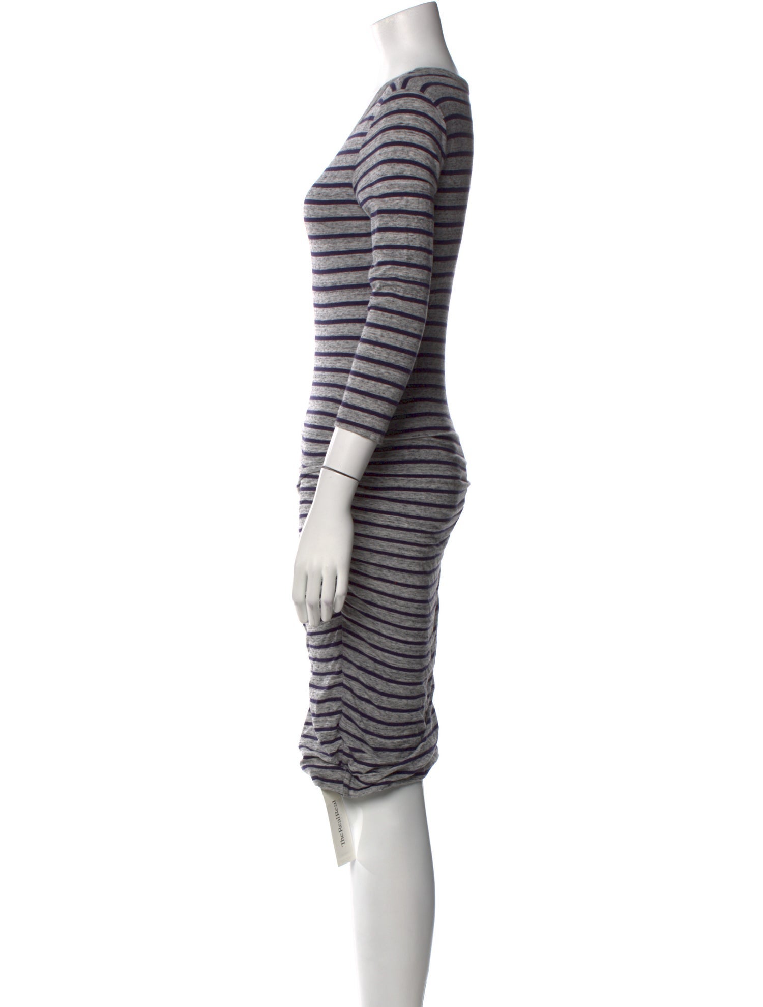 James Perse Striped Knee-Length Dress