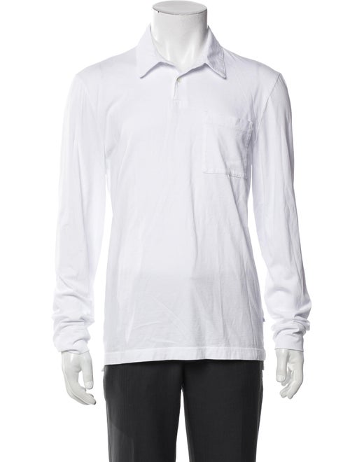 James Perse Collar Long Sleeve Polo Shirt