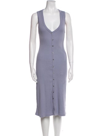 James Perse V-Neck Midi Length Dress